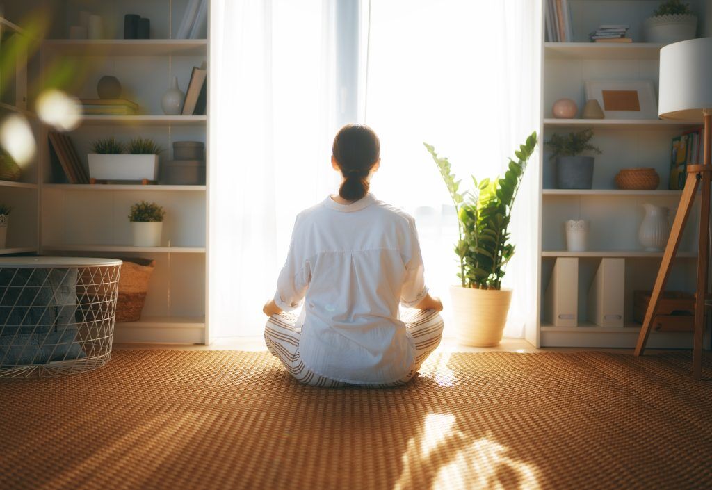 Peaceful meditation space used for holistic recovery practices.