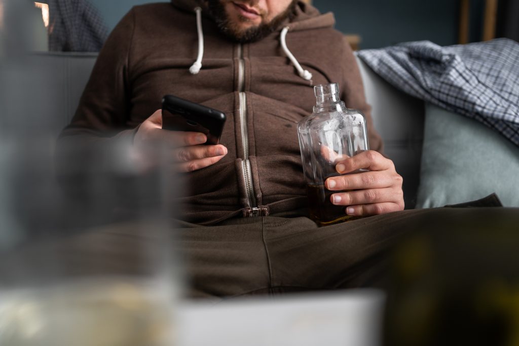 Text and online chat support options for addiction recovery.