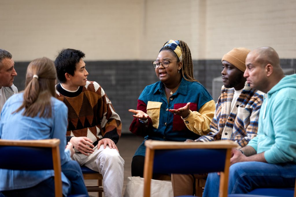Image depicting various aspects of addiction treatment programs and recovery options.