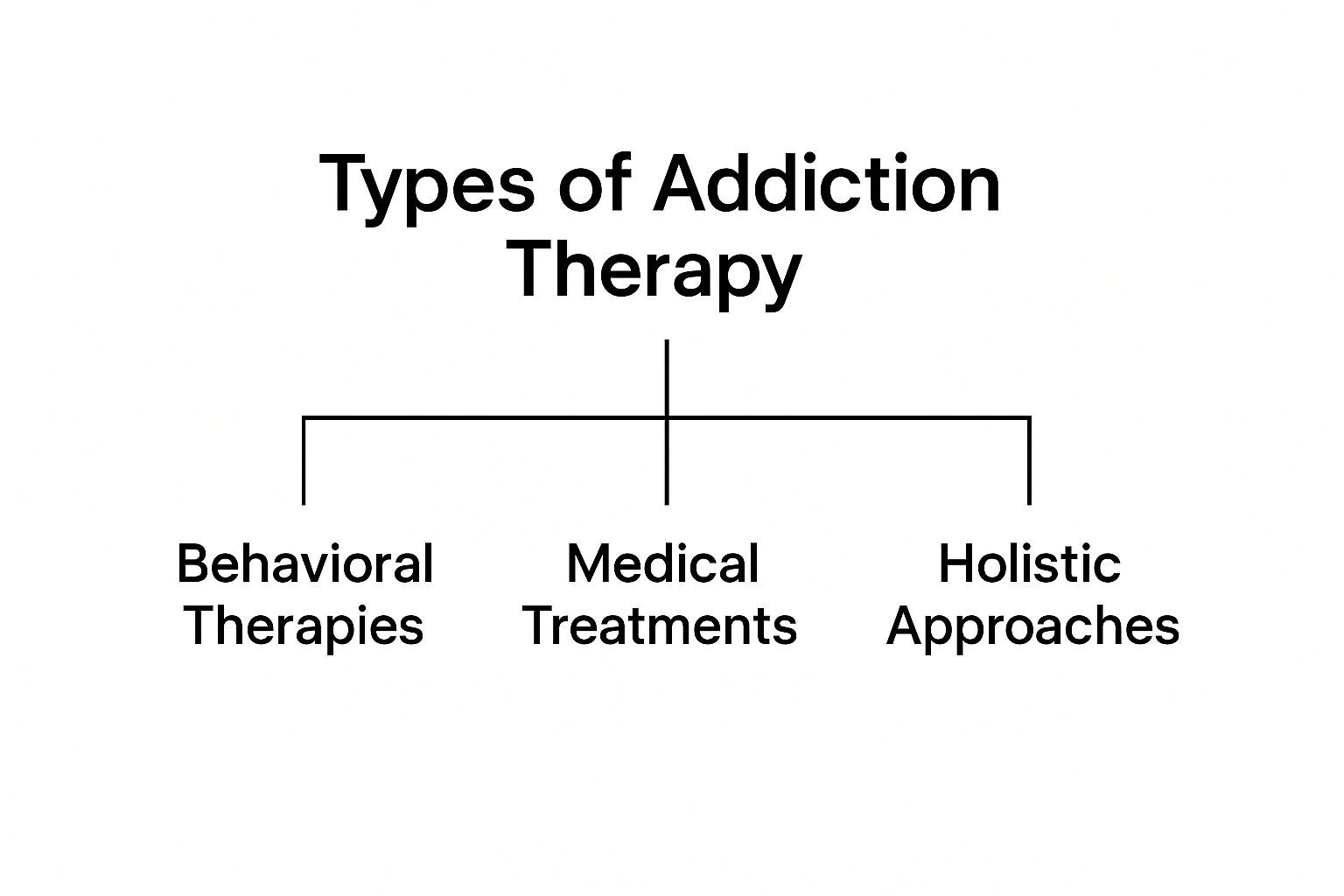 Infographic about types of addiction therapy