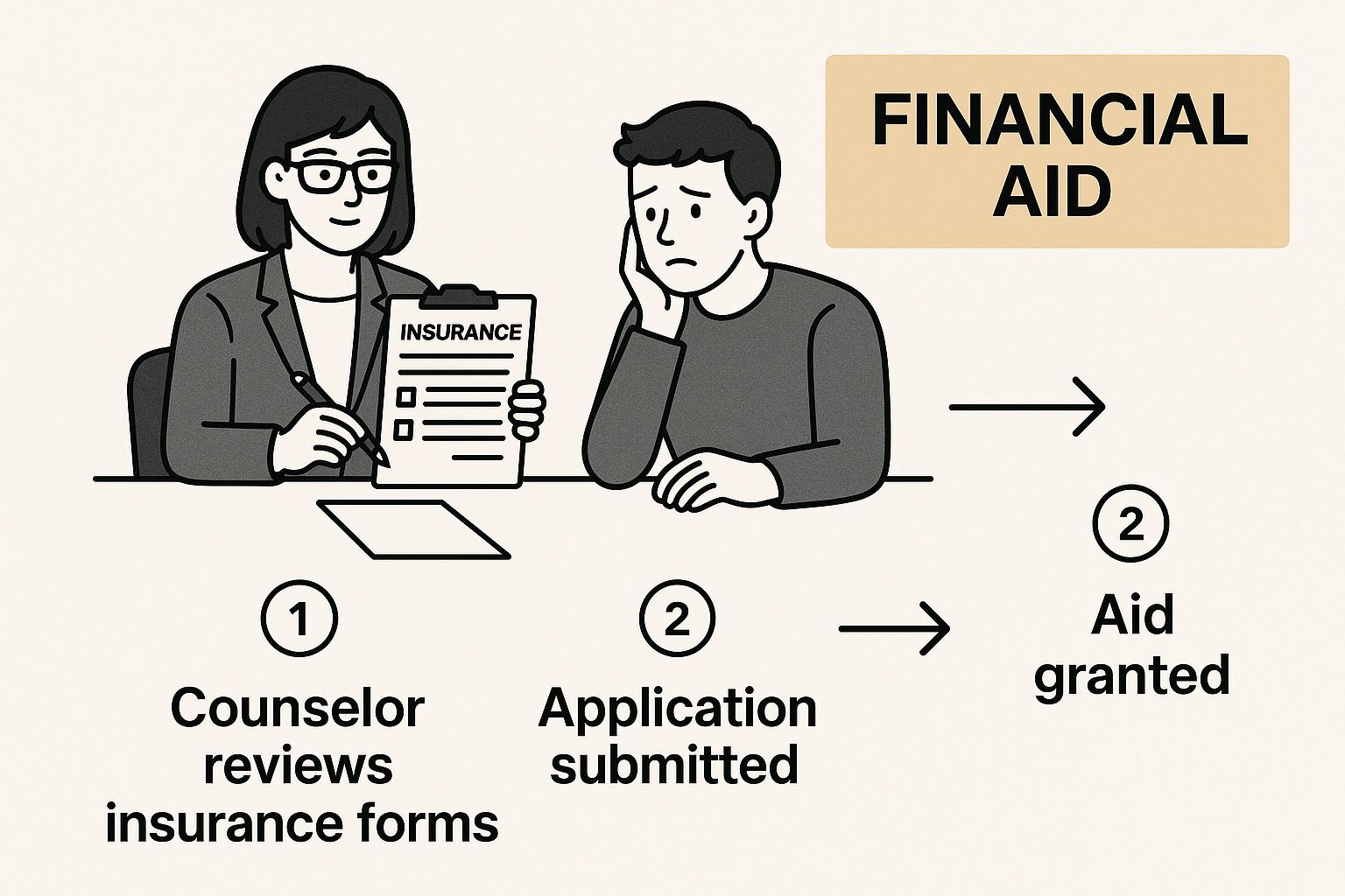 Infographic about affordable addiction treatment