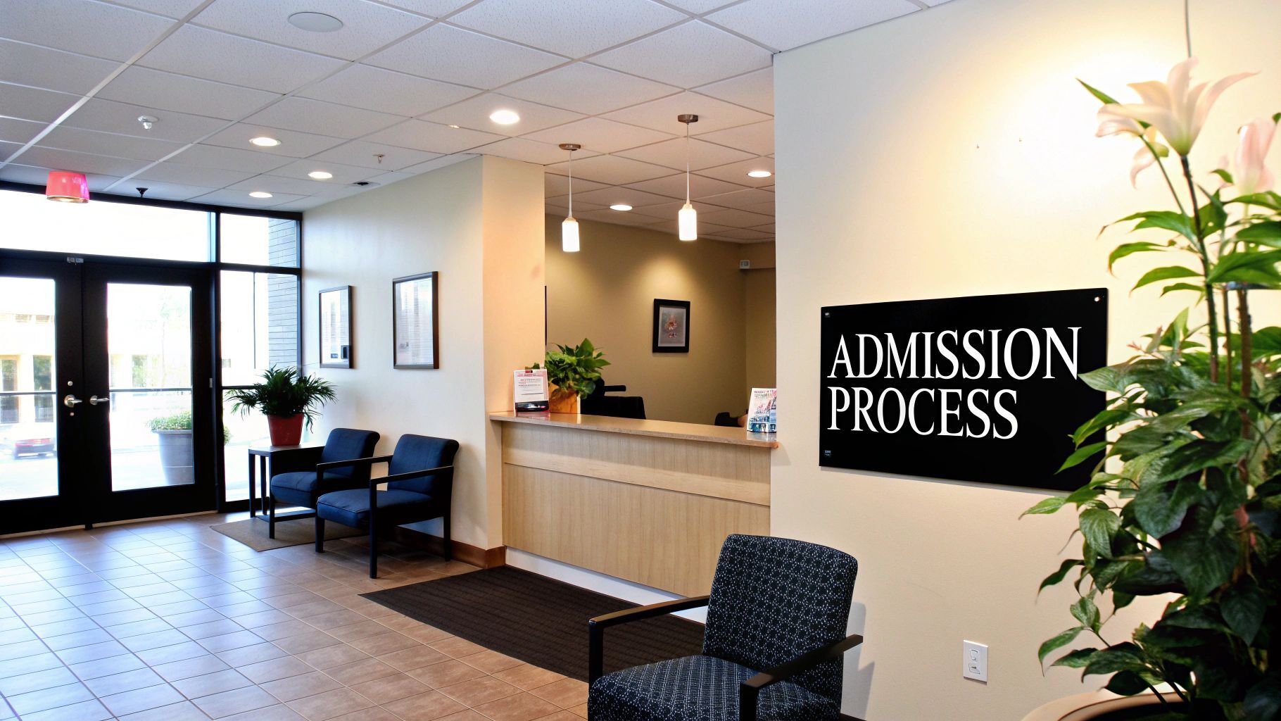 A compassionate intake specialist listening to a new patient in a quiet office.