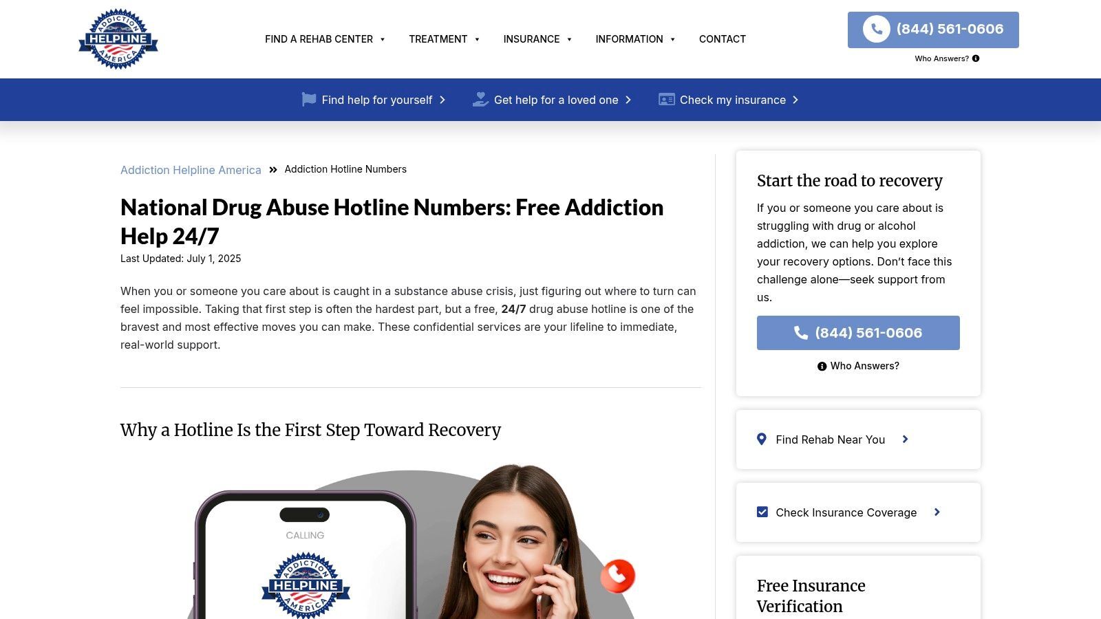 Addiction Hotline Numbers | Addiction Helpline America