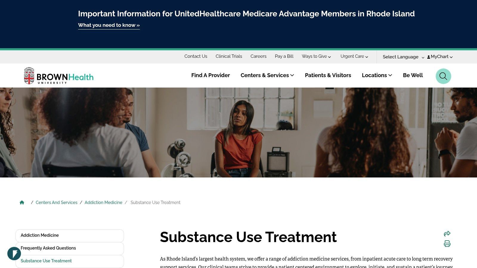 Lifespan's Addiction Medicine Services