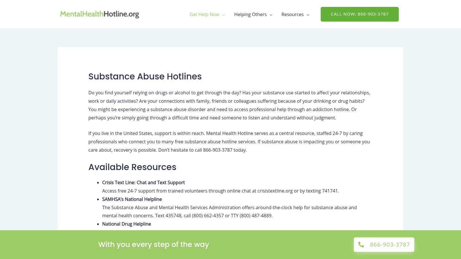SAMHSA National Helpline