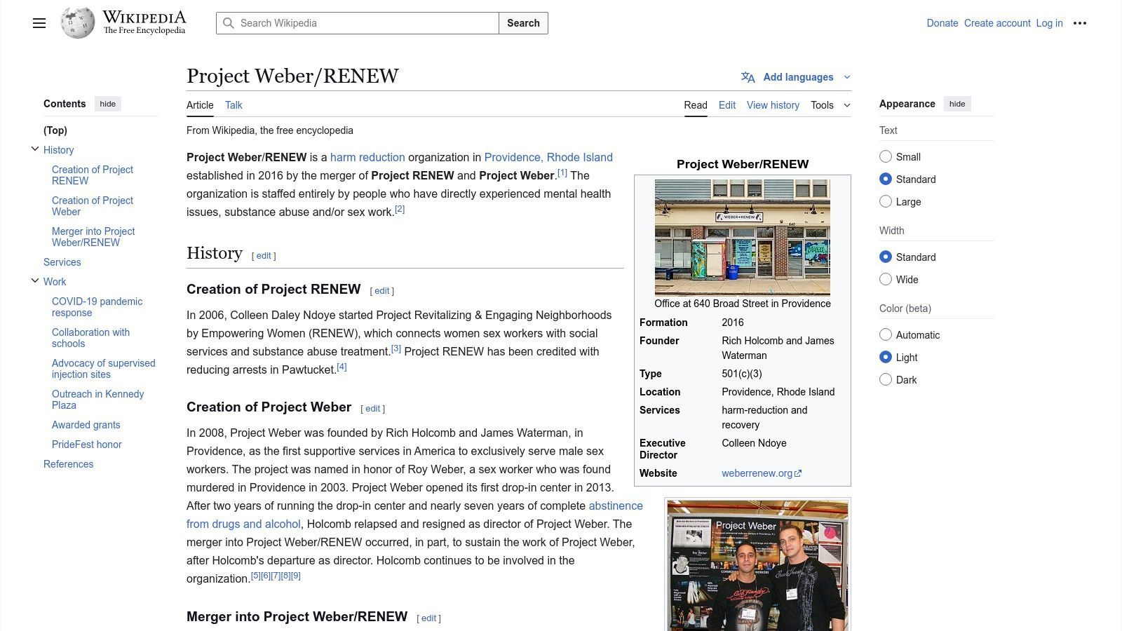 Project Weber/RENEW